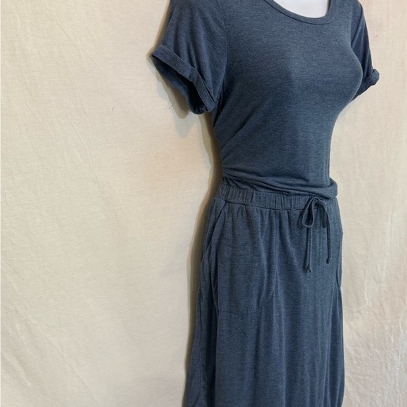 C-51 32 Degrees Cool Blue Short Sleeve Elastic Waist MIDI Dress Size S - Picture 8 of 14